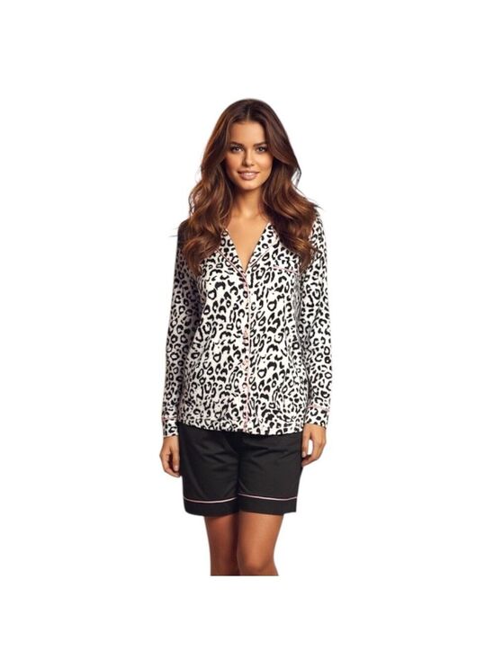 Victoria's Secret Other - Victoria's Secret Black White Animal Print Button Up Pajama Top XL